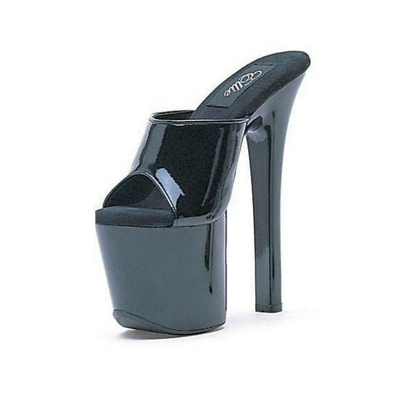 Ellie Shoes E-711-Vanity 7" Heel Womens Mule Sandal. Black / 9
