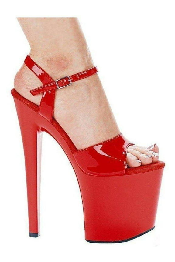 E-821-Juliet 8" Heel Womans Sandal. 12 / Red