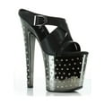 thumbnail image 1 of Ellie Shoes E-821-Sandra 8" Metallic Womans Sandal With Rhinestone Platform. 11 / Silver, 1 of 2