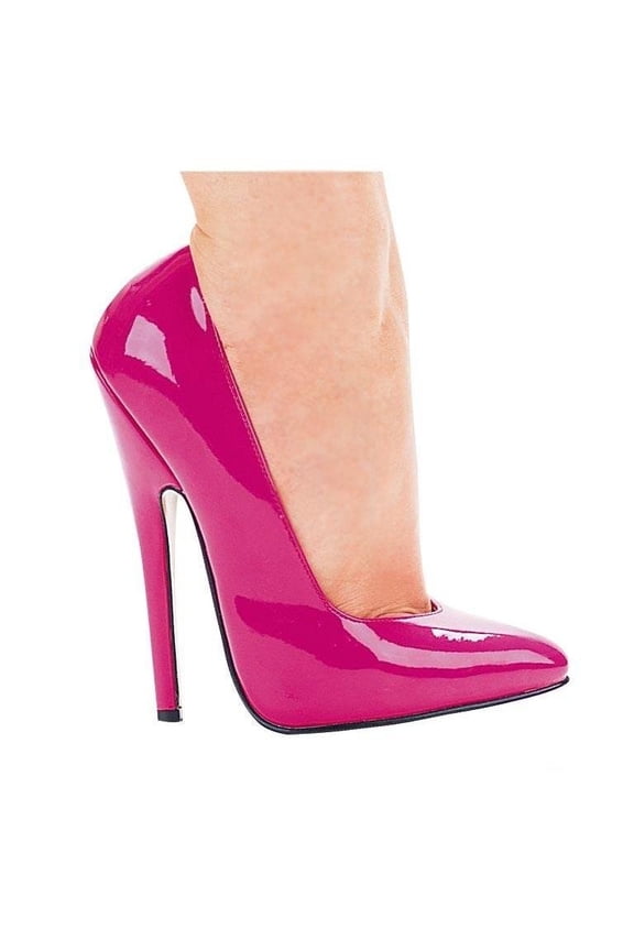 Shoes E-8260 6 Heel Fetish Pump 5 / Black