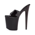 thumbnail image 1 of Ellie Shoes E-850-Vanity 8" Heel Womens Platform Mule. Clear/Black / 10, 1 of 2