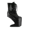 thumbnail image 1 of Ellie Shoes E-BP579-Chablis 5 Heel Platform Ankle Boot Silver  Glitter / 6, 1 of 6