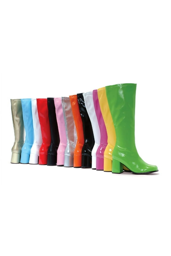 Ellie Shoes E-GOGO 3" Gogo Boots with Zipper, Sizes: 13,14 Green / 14