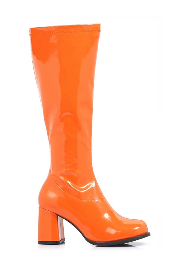 Rubie's Costume Co - Women's Orange Patent Go Go Boots - Womens 7