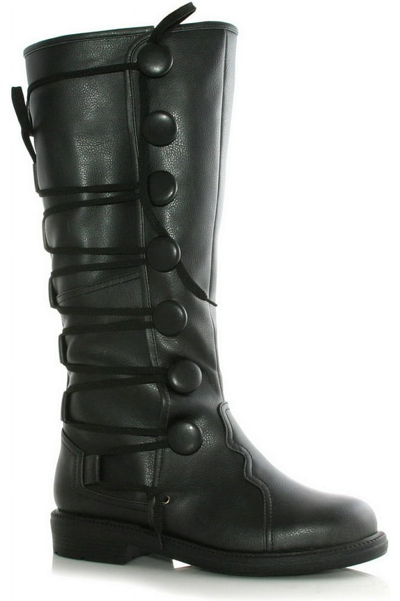 Mens Black Renaissance Costume Boots Size Medium 10-11 Male