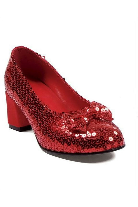 Shoes Red Judy 2" Heel Sequined Adult Shoes Size 9 Female