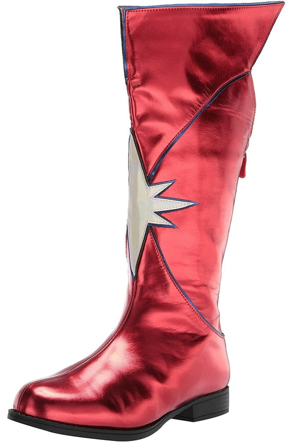 Red Knee High Adult Female Costume Superhero Boots | 1.5 Inch Heel | Size 6 Female