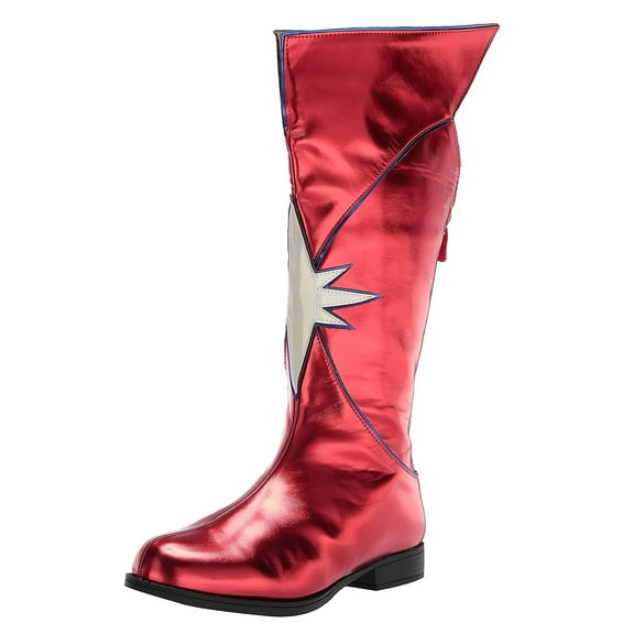Ellie Shoes Red Knee High Adult Female Costume Superhero Boots | 1.5 Inch Heel | Size 8 Female