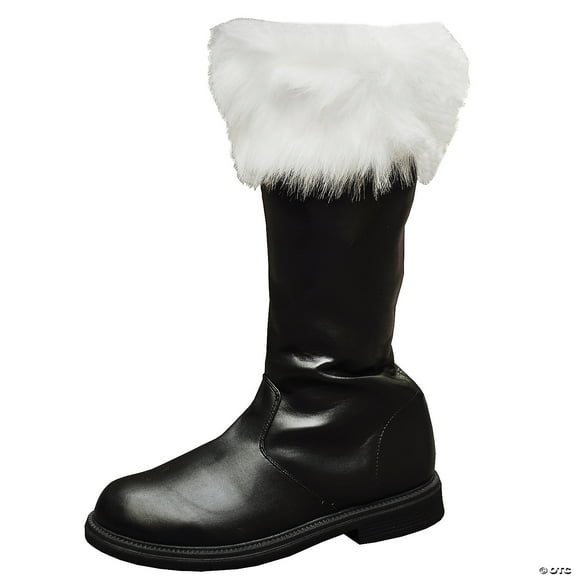 Santa Boots White Fur Cuff Christmas Holiday Festive Adult Costume Accessories