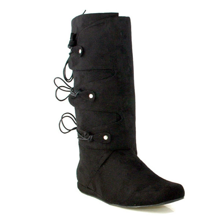 Ellie Shoes Black Renaissance Boots for Adults, Men's size 12-13