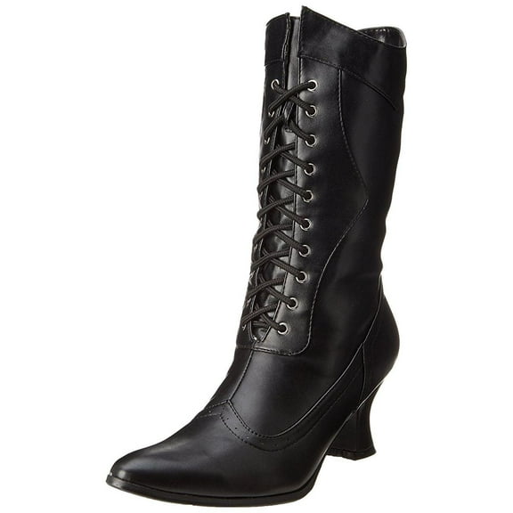 Ellie Shoes Amelia Victorian Women's Costume Boots, Black: Size 7 Female