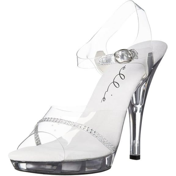 Ellie Shoes Women's 521-jewel-w Heeled Sandal 9 D US Clear