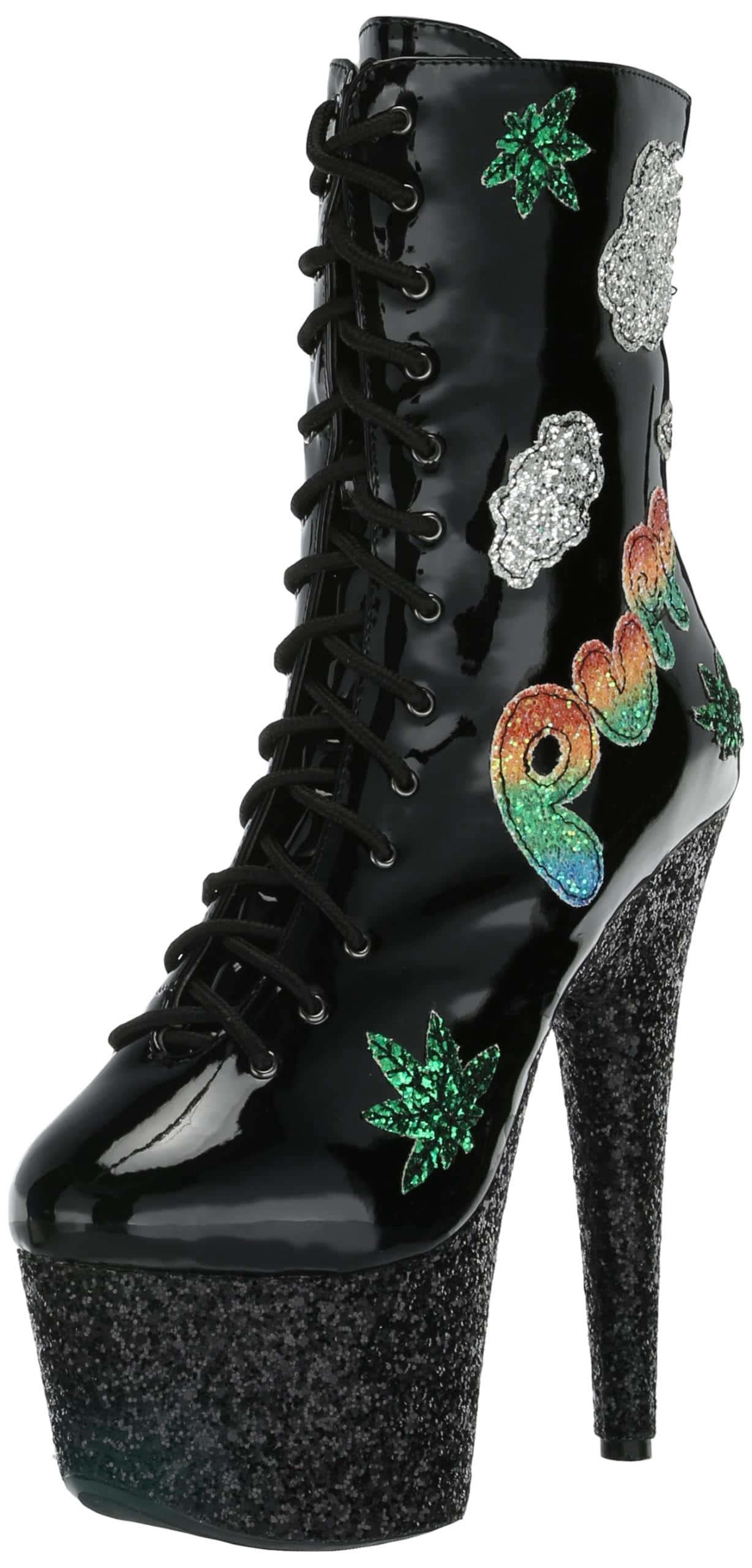 Black Platform Ankle Boots By ELLIE Gorgeous ELLIE SHOES brand Glossy BLACK | Mercari main image 4