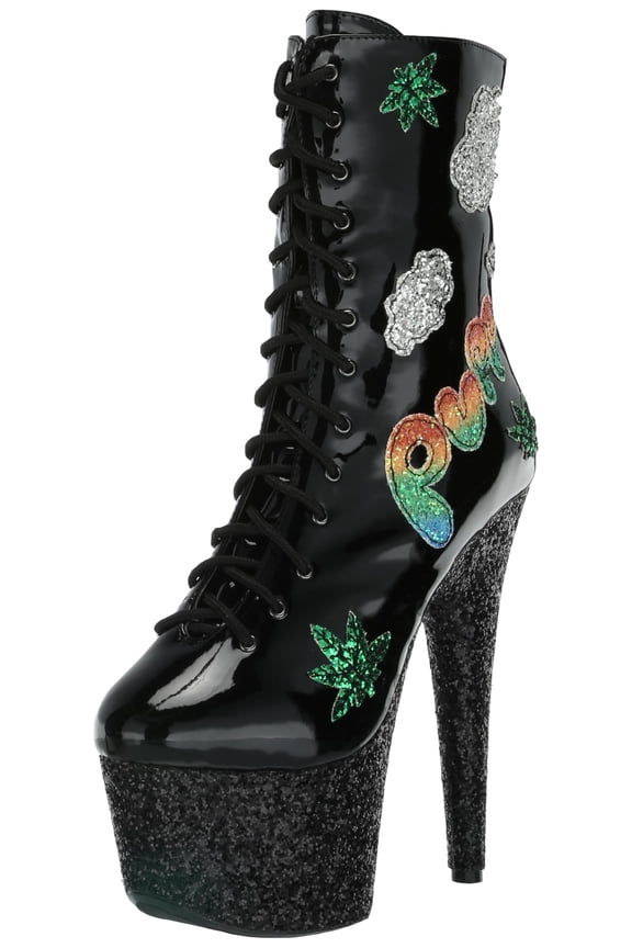 Women's 709-PUFF-BLK-8 Ankle Boot, 8