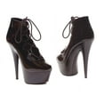 thumbnail image 1 of Ellie Shoes Womens E-609-Edgy, 6" Closed Toe Lace Up Sandal. 8 / Black, 1 of 3