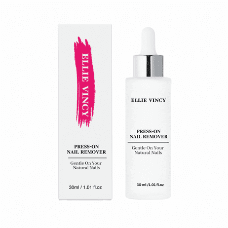 Ellie Vincy Press-On Nail Remover | Gentle, Odor-Free, Acetone-Free, Nail-Friendly Serum for Press-On & Fake Nails | 30ml / 1.01 fl. oz.