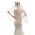 thumbnail image 1 of EllieWely 2 Tier Fingertip Length 90 cm(35 inch) Crystal Wedding Bridal Veil With Metal Comb X13, 1 of 5