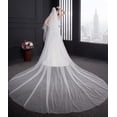 thumbnail image 1 of EllieWely 2 Tier Wedding Veil Cathedral Length 3.5 M(138 inch) Plain Tulle Bridal Veil With Metal Comb L11 Ivory, 1 of 5