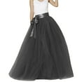 thumbnail image 1 of EllieWely 20+ Colors Women's Floor Length Long Tulle Tutu Skirt Black Size S/M/L, 1 of 2