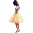 thumbnail image 1 of EllieWely 20+ Colors Women's Mid Length Tulle Tutu Skirt Champagne Size XL/XXL, 1 of 2