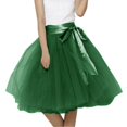 thumbnail image 1 of EllieWely 20+ Colors Women's Mid Length Tulle Tutu Skirt Dark Green Size 3XL Plus Size, 1 of 2