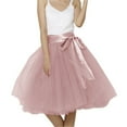 thumbnail image 1 of EllieWely 20+ Colors Women's Mid Length Tulle Tutu Skirt Dusty Pink Size 5XL Plus Size, 1 of 5