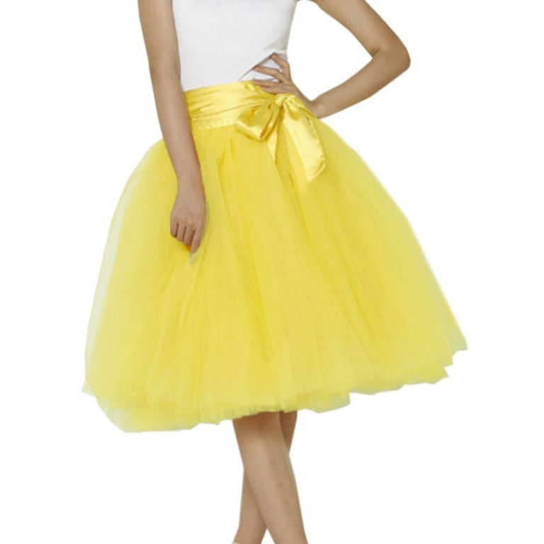 Yellow plus size tutu skirt shop