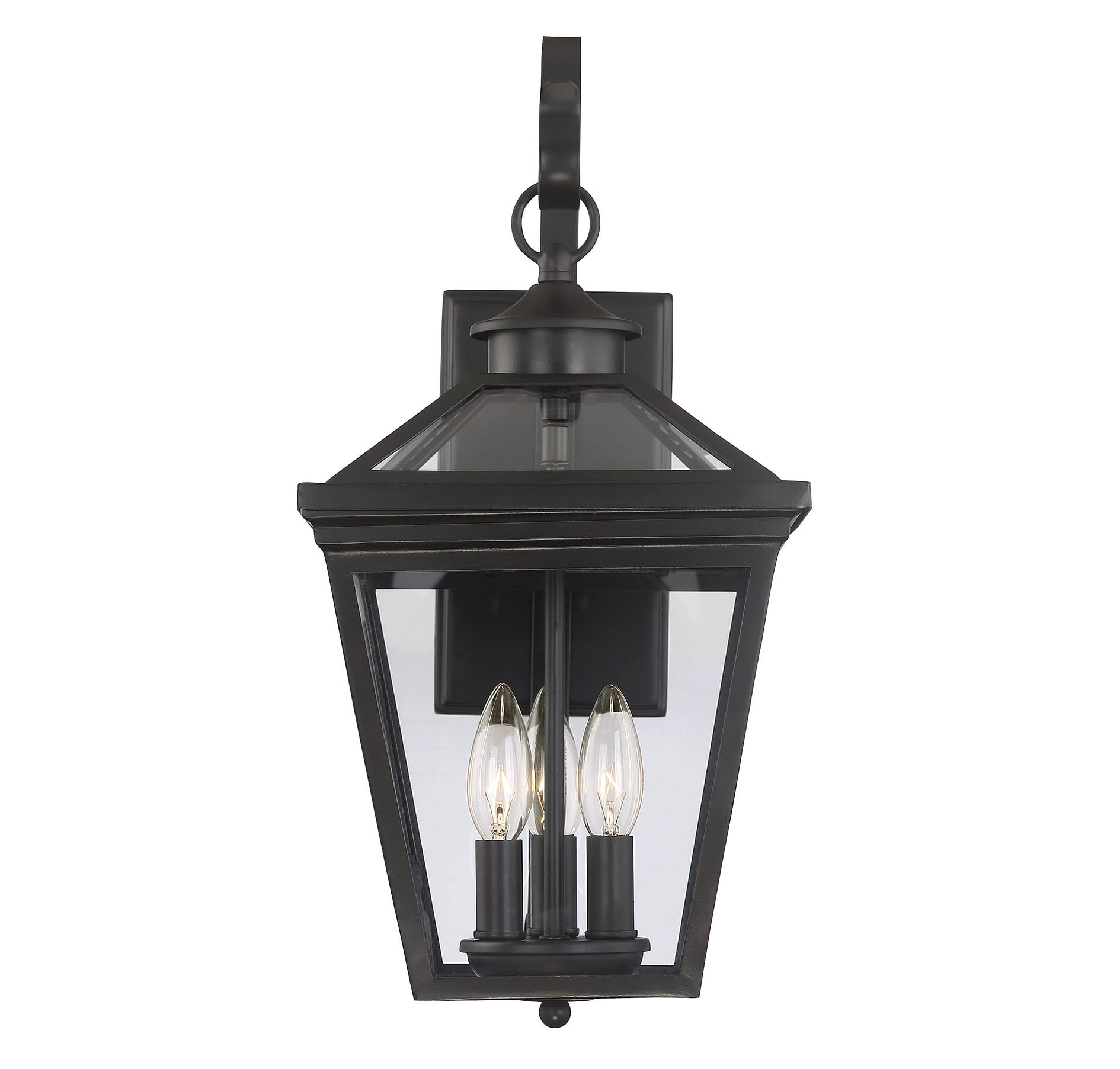 Ellijay 19" Bronze and Clear Glass Outdoor Wall Lantern
