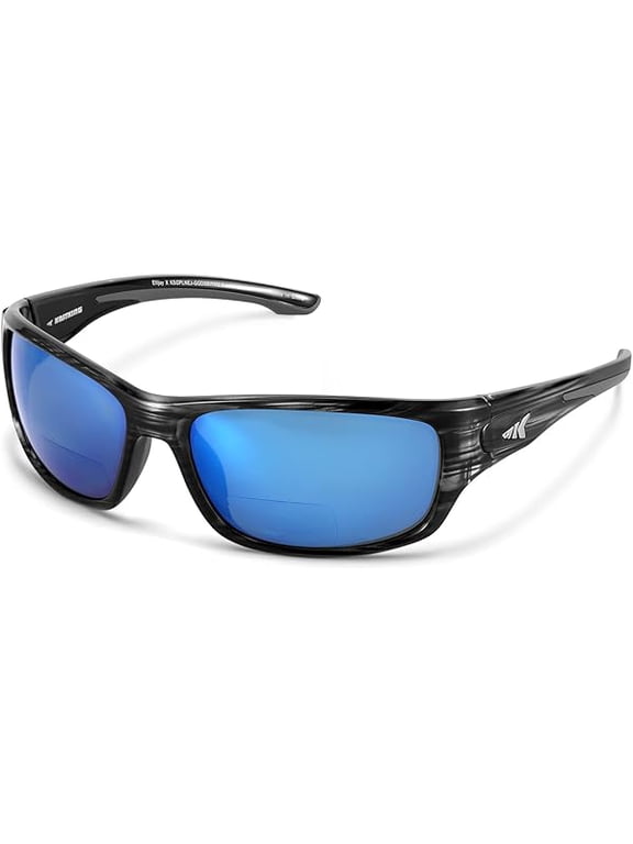 Ellijay Bifocal Polarized Sunglasses, Bi-Focal x1.5 x2.0 x2.5 Magnifications, Wrap Sport Reader Sunglasses