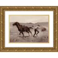 thumbnail image 1 of Elling William Gollings 24x18 Gold Ornate Framed and Double Matted Museum Art Print Titled - Making a Tie Loose (1915), 1 of 4