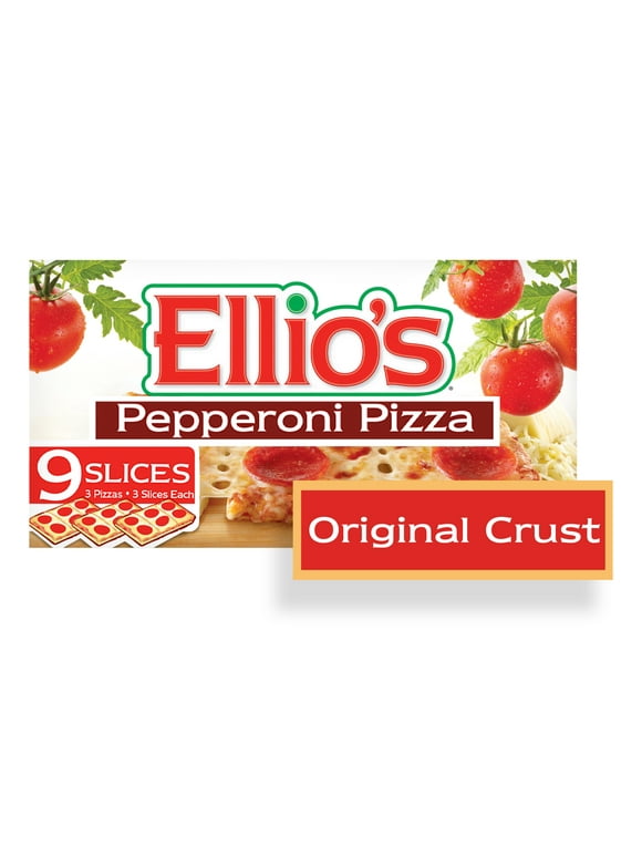 Ellio's Original Crust Pepperoni Pizza, 100% Real Cheese, 18.9oz, 9 Count, Frozen