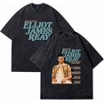 thumbnail image 1 of Elliot James Reay Tour Merch Dirtyfit T-shirt Short-Sleeved Washed Denim Fashion Loose Summer Cotton Stylish Design Tee, 1 of 8