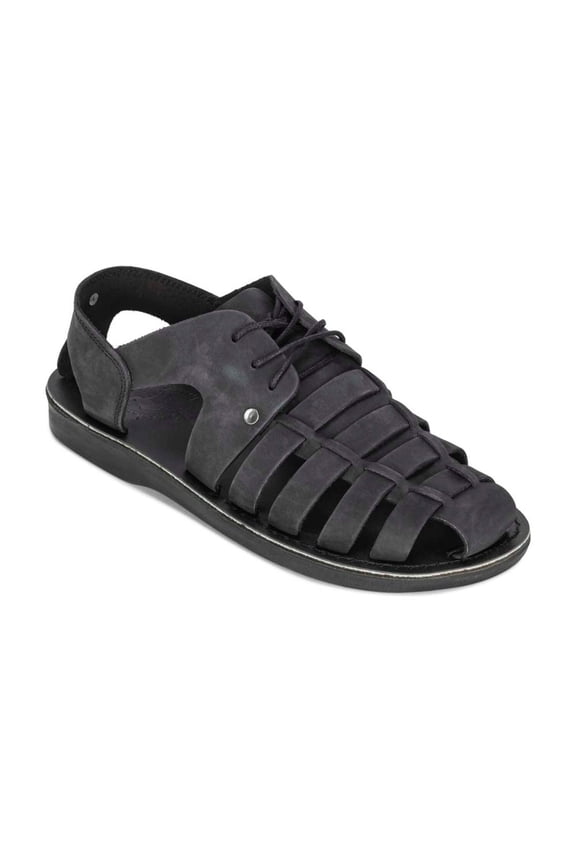 Elliot - Leather Riverside Explorer Sandal | Black Nubuck