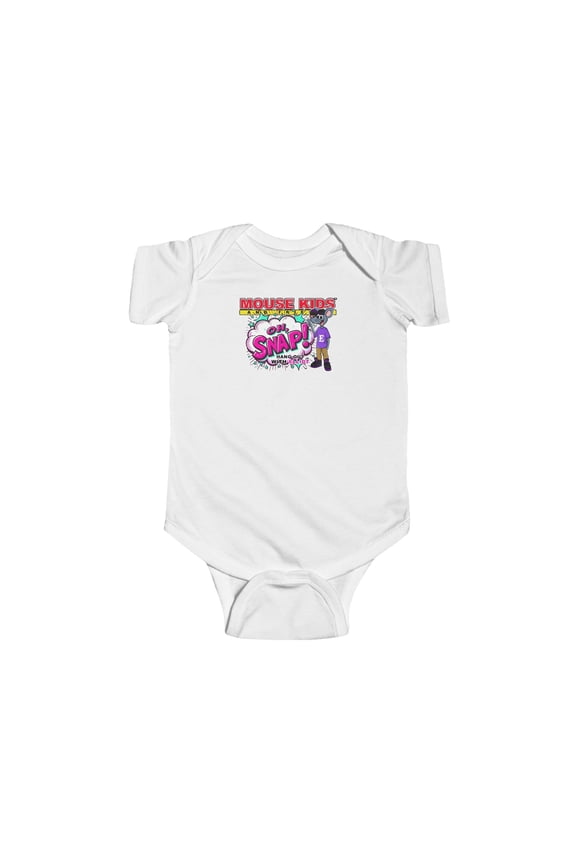 Elliot OH SNAP! Infant Fine Jersey Bodysuit (White, 6M)