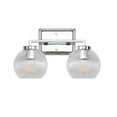 thumbnail image 1 of Yep by Golden Lighting Elliott 2-light Vanity in Chrome and Clear Ribbed Glass, 1 of 1