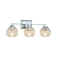 thumbnail image 1 of Yep by Golden Lighting Elliott 3-light Vanity in Chrome and Clear Ribbed Glass, 1 of 1