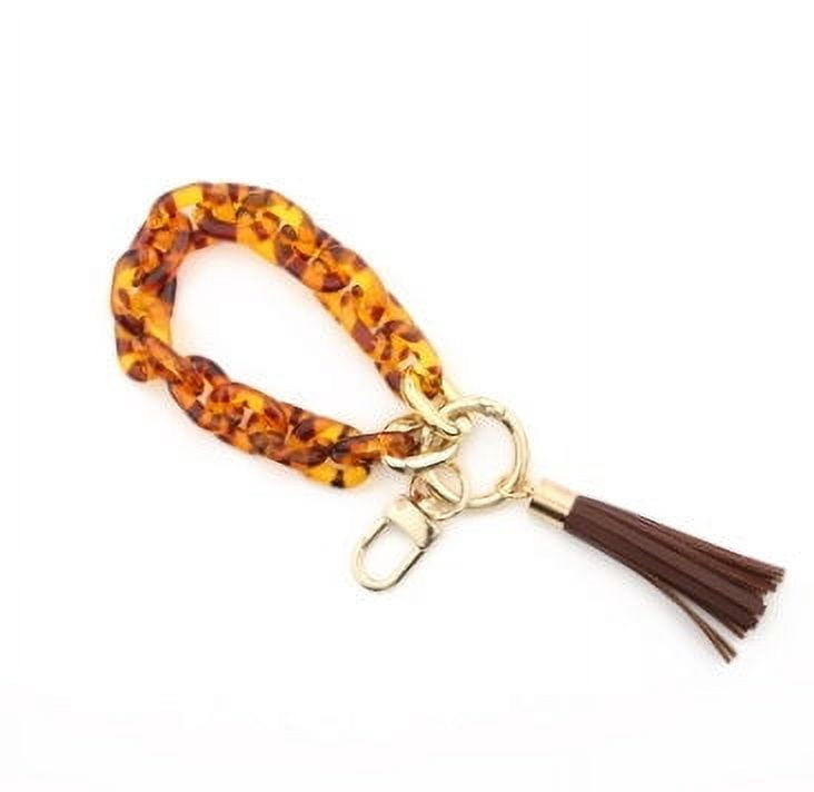 Ellipse Key Ring Geometric Keychain Ornament Acrylic Durable Accessory For Keys and also Bags Purses Decoration