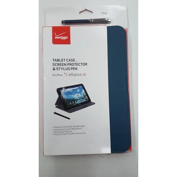 Ellipsis 10 Tablet Bundle Case Stylus Pen Blue For Verizon Oem E110