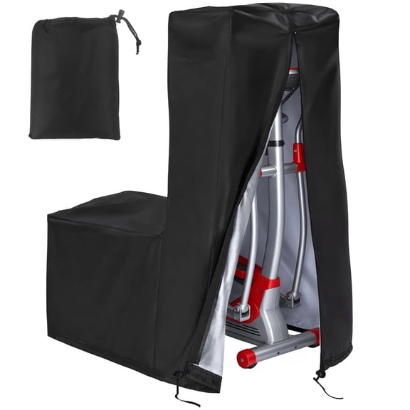 Elliptical Exercise Machine Cover, Waterproof Dustproof Oxford Fabric Indoor Outdoor Fitness Equipment Protector with Zipper and Windproof Drawstring for Home Gym, 55.12" x 25.20" x 64.96"