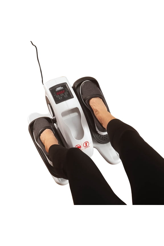 Under Desk Sitting Elliptical Exerciser XL – Compact Pedal Exerciser with Remote Control. Smooth Stride Motion