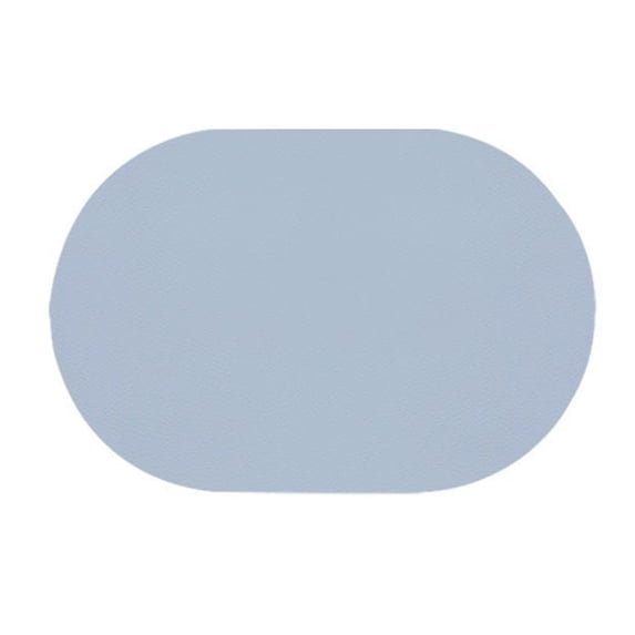 Elliptical Faux Leather Placemat, Oil Proof Heat Resistant Table Mat for Western Dinner, Non Slip Kitchen Table Mats, Waterproof and Durable