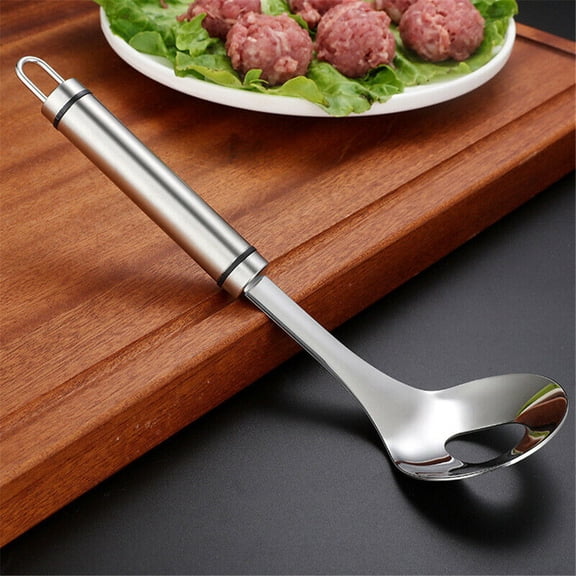Elliptical Hole Spoon Maker for Meatball Leakage Control Kitchen Utensil Tool