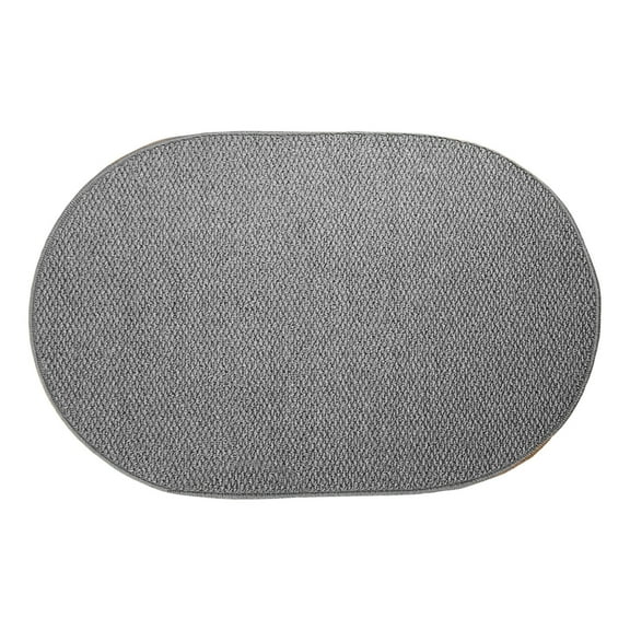 Elliptical Imitation Sisal Floor Mat Flax 40x60cm 50x80cm 60x90cm Mud Scraping Absorbing Non EVA Bottom Easy Clean for Household Entrance Corridor Home