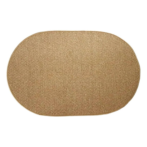 Elliptical Imitation Sisal Floor Mat For Household Entrance Easy Clean Dirt Absorbing Soil Rubbing Door Mat Indoor Outdoor