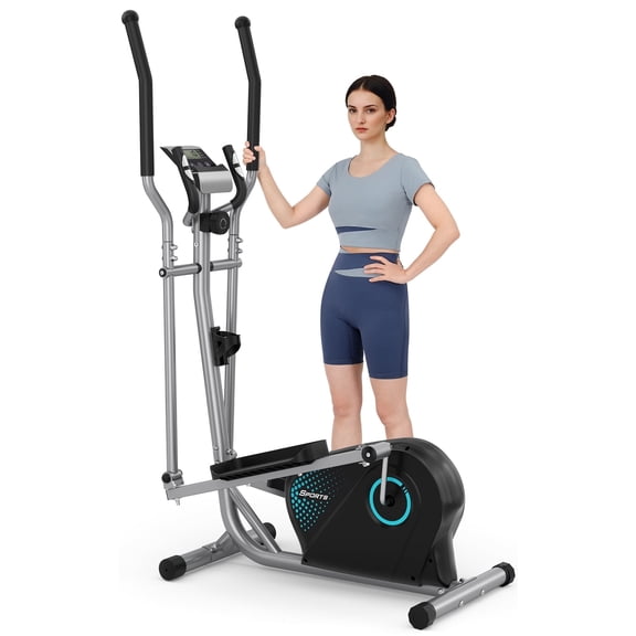 Elliptical Machine,16-Level Hyper-Quiet Drive whit LCD Monitor Dprodo Elliptical 265LBS Capacity for Home Use