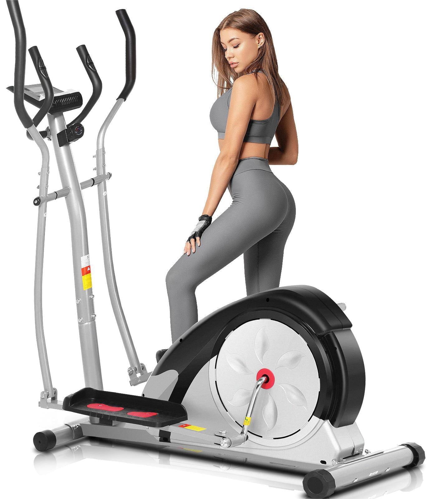 ANCHEER Elipticas Fitness Casa 8 Niveles de Resistencia,Medición de Pulso,  Monitor LCD, Volante Inercia 11 Ibs,Controlado Magnéticamente, Carga  Máxima: 330 Ibs : : Deportes y aire libre