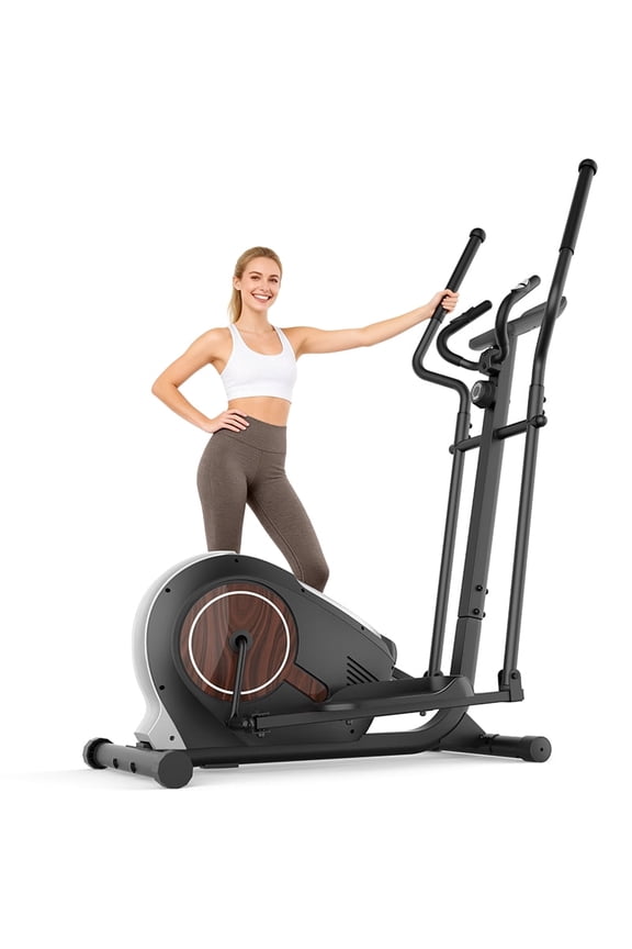 Walnut Stride Pro Heavy Duty Elliptical Machine for Home Gym | 16-Inch Stride, 400LBS Capacity, Ultra-Quiet Low-Impact Cardio for Small Spaces