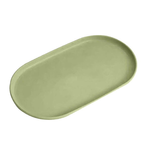 Elliptical Plastic Serving Tray - Versatile Snack Organizer & Home Decor Catchall for Jewelry, Keys, and Appetizers - Modern Matte or Glossy Finish - Easy to Clean, Dishwasher Safe