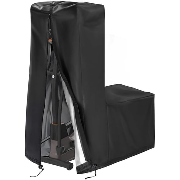 Elliptical Trainer Cover Waterproof 420D Oxford Fabric for Cross Fitness Equipment, Black, 165x65x140cm