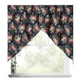 thumbnail image 1 of Ellis Bella Rose Stylish Medium Scale Printed Floral Pattern 1.5" Rod Pocket Tailored Swag for Windows 56"x36" Navy, 1 of 2